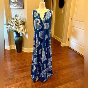 Lilly Pulitzer Blue Sleeveless V-Neck Sundress